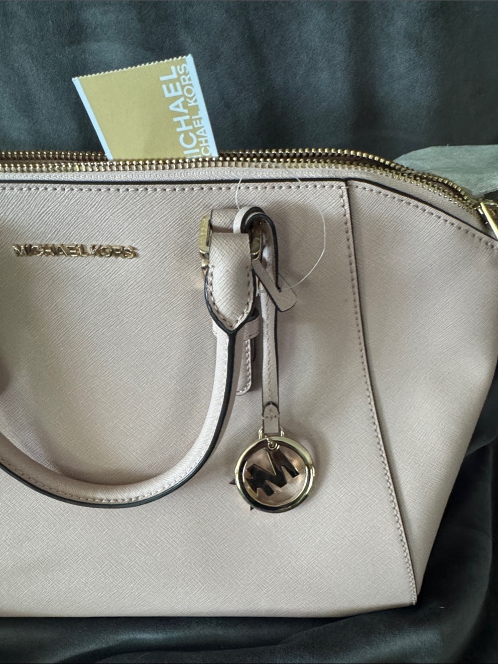 BNWT Michael Kors Pale Blush Satchel with Matching Wallet - Picture 8 of 13